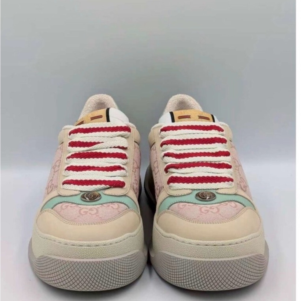 NWB Gucci Screener Sneaker 'GG Monogram Beige Pink' 40.5
